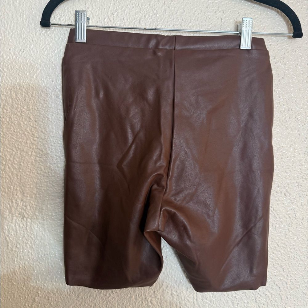 Skims faux leather biker short cocoa color size S NWT - Picture 6 of 9